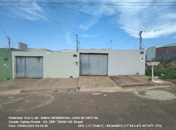 Casa - Venda, RESIDENCIAL LAGO DE CRISTAL, CALDAS NOVAS, GO